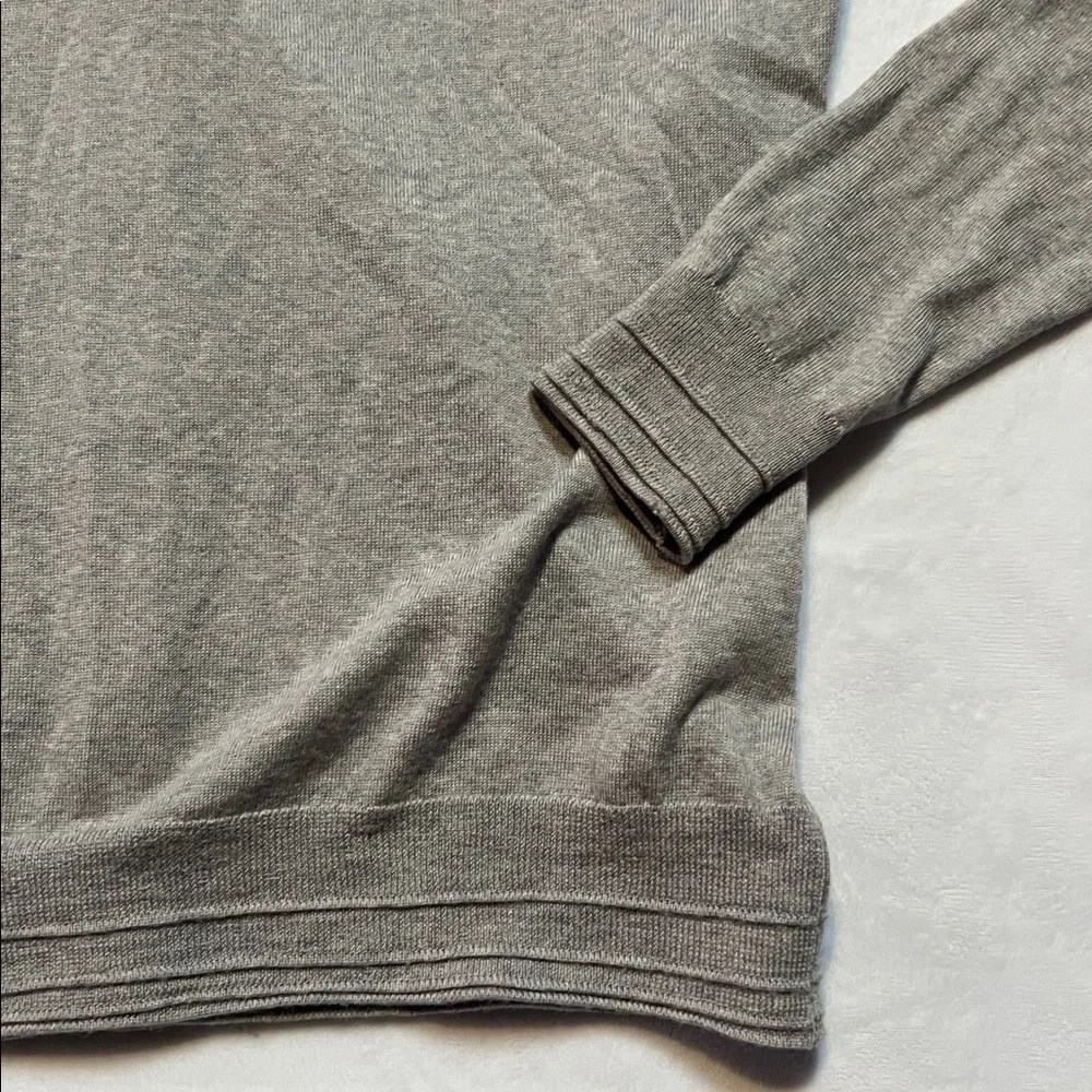 Tory Burch grey merino wool boyfriend full cardigan